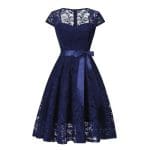 Robe Vintage Broderie Marine - Louise Vintage