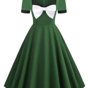 Robe Vintage Ceremonie Vert - Louise Vintage