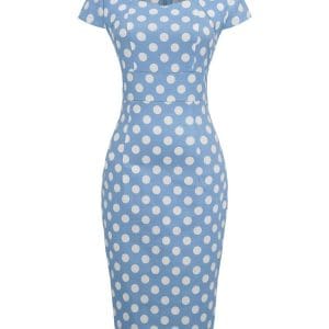 Robe Vintage Col Carré Pois - Louise Vintage