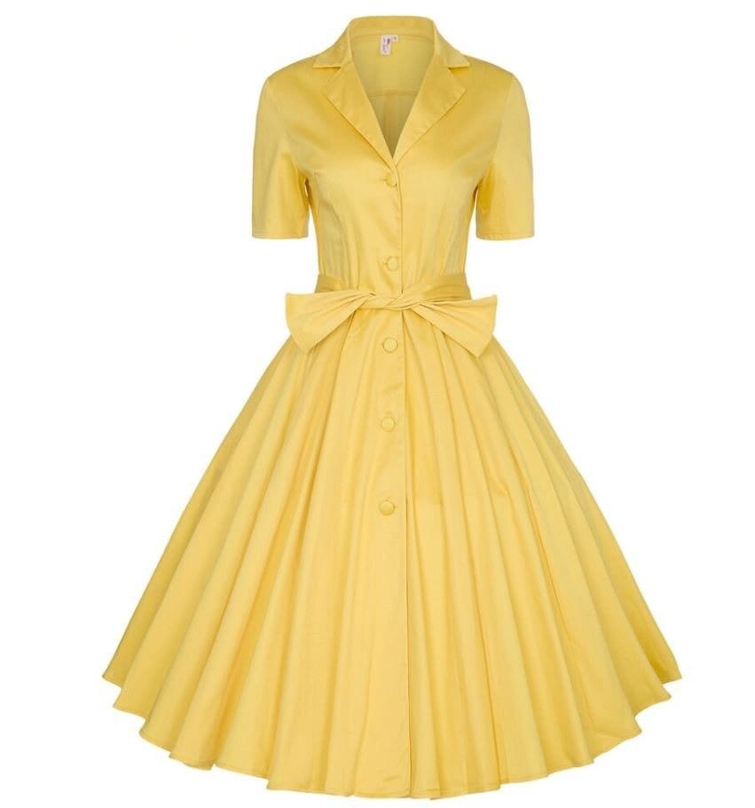 Robe Vintage Col Cranté - Louise Vintage