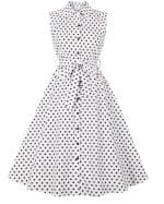 Robe Vintage Femme Noire et Blanche - Louise Vintage