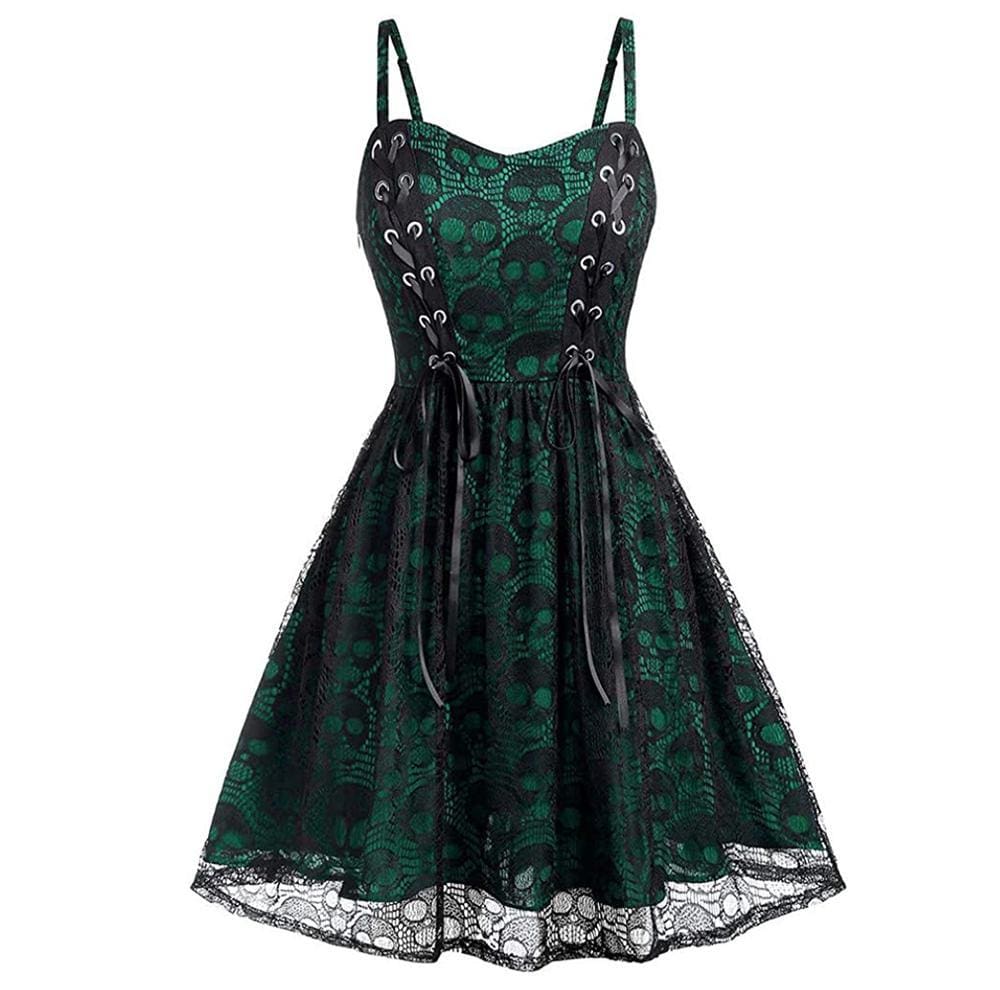 Robe Vintage Gothique Vert - Louise Vintage