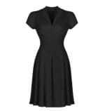 Robe Vintage Grande Taille 50s Noir - Louise Vintage
