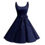 Robe Vintage Grande Taille Bleu uni - Louise Vintage