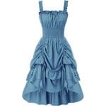 Robe Vintage Grande Taille Broderie Bleu - Louise Vintage