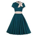 Robe Vintage Grande Taille Chic Turquoise - Louise Vintage