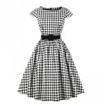 Robe Vintage Grande Taille Damier - Louise Vintage