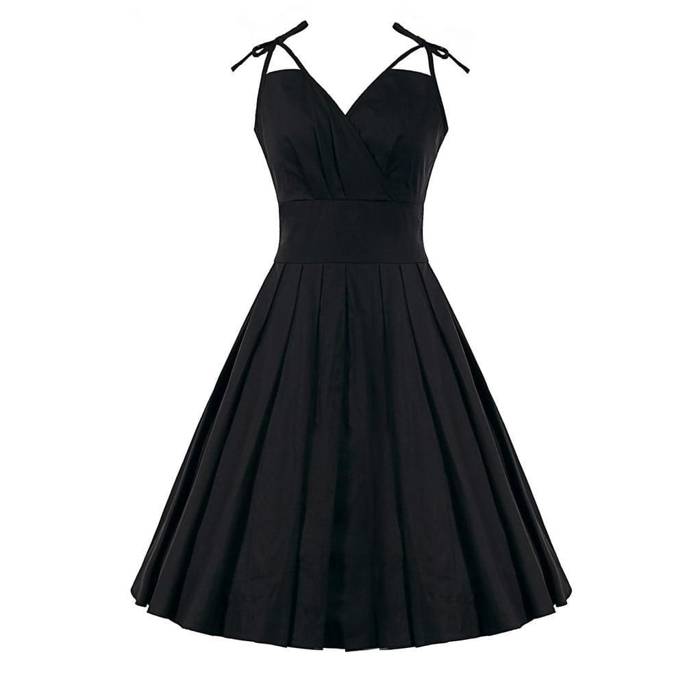 Robe Vintage Grande Taille Glamour Noir - Louise Vintage