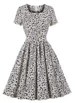Robe Vintage Grande Taille Haute Blanc - Louise Vintage