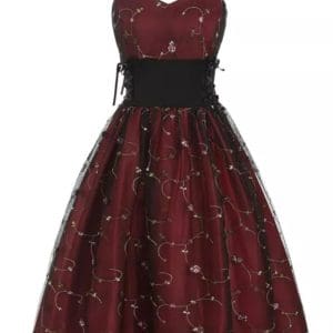 Robe Vintage Grande Taille Haute Bordeaux - Louise Vintage