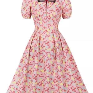 Robe Vintage Grande Taille Haute Rose - Louise Vintage