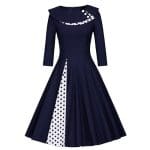Robe Vintage Grande Taille Hiver Bleue - Louise Vintage