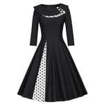 Robe Vintage Grande Taille Hiver Noire - Louise Vintage