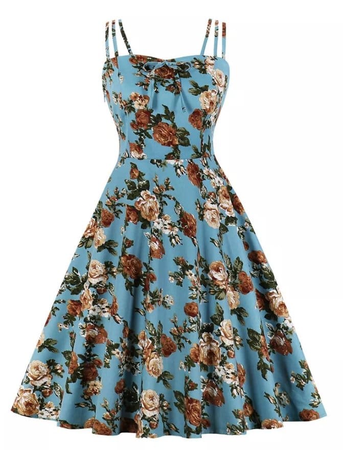Robe Vintage Grande Taille Nature été - Louise Vintage