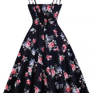 Robe Vintage Grande Taille Noire Nature - Louise Vintage