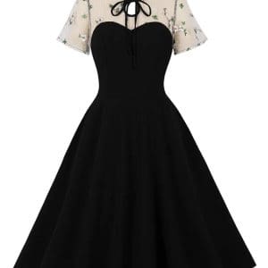 Robe Vintage Grande Taille Paillettes Noir - Louise Vintage