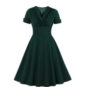 Robe Vintage Grande Taille pas cher vert - Louise Vintage