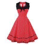 Robe Vintage Grande Taille Rétro Rouge - Louise Vintage