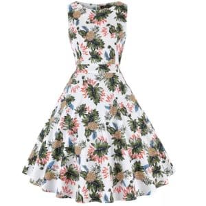Robe Vintage Grande Taille Rockabilly Ananas - Louise Vintage