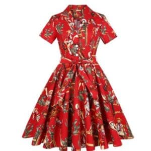 Robe Vintage Grande Taille Rockabilly Bar - Louise Vintage