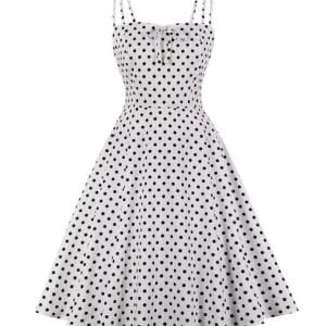 Robe Vintage Grande Taille Rockabilly Blanche - Louise Vintage