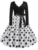 Robe Vintage Grande Taille Rockabilly Noir - Louise Vintage