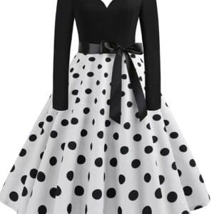 Robe Vintage Grande Taille Rockabilly Noir - Louise Vintage