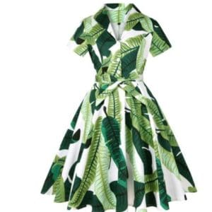 Robe Vintage Grande Taille Rockabilly Vert pastel - Louise Vintage