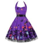 Robe Vintage Grande Taille Rockabilly Violet - Louise Vintage