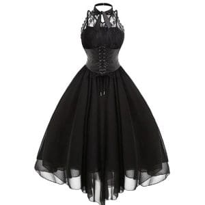 Robe Vintage Grande Taille Steampunk Noir - Louise Vintage
