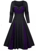Robe Vintage Hiver Grande Taille Violet - Louise Vintage