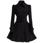 Robe Vintage Hiver Laine Noire - Louise Vintage