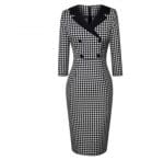 Robe Vintage Hiver Noir et Blanc - Louise Vintage