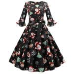 Robe Vintage Hiver Noire Noel - Louise Vintage
