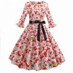 Robe Vintage Hiver Rose Noel - Louise Vintage