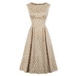 Robe Vintage Kaki Pois - Louise Vintage