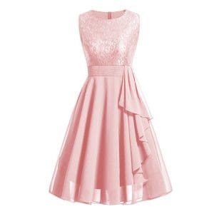 Robe Vintage Longue 50s Rose - Louise Vintage