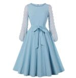 Robe Vintage Longue Boho Bleu - Louise Vintage