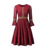 Robe Vintage Longue Boho Rouge - Louise Vintage