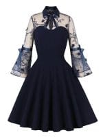 Robe Vintage Manches Longues Fleurs Liberty - Louise Vintage