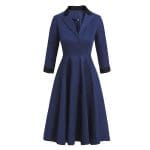 Robe Vintage Manches Longues Marine - Louise Vintage