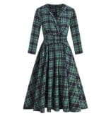 Robe Vintage Manches Longues Vert - Louise Vintage