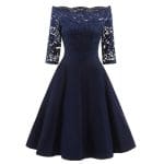 Robe Vintage Marine Col Bateau - Louise Vintage