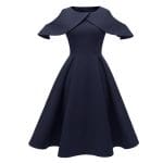 Robe Vintage Marine Col Volant - Louise Vintage
