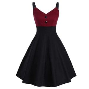 Robe Vintage Midi Bordeaux - Louise Vintage