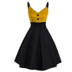 Robe Vintage Midi Jaune - Louise Vintage