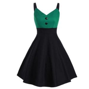Robe Vintage Midi Vert - Louise Vintage