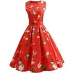 Robe Vintage Noel Rouge - Louise Vintage
