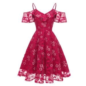 Robe Vintage pas cher Bordeaux - Louise Vintage