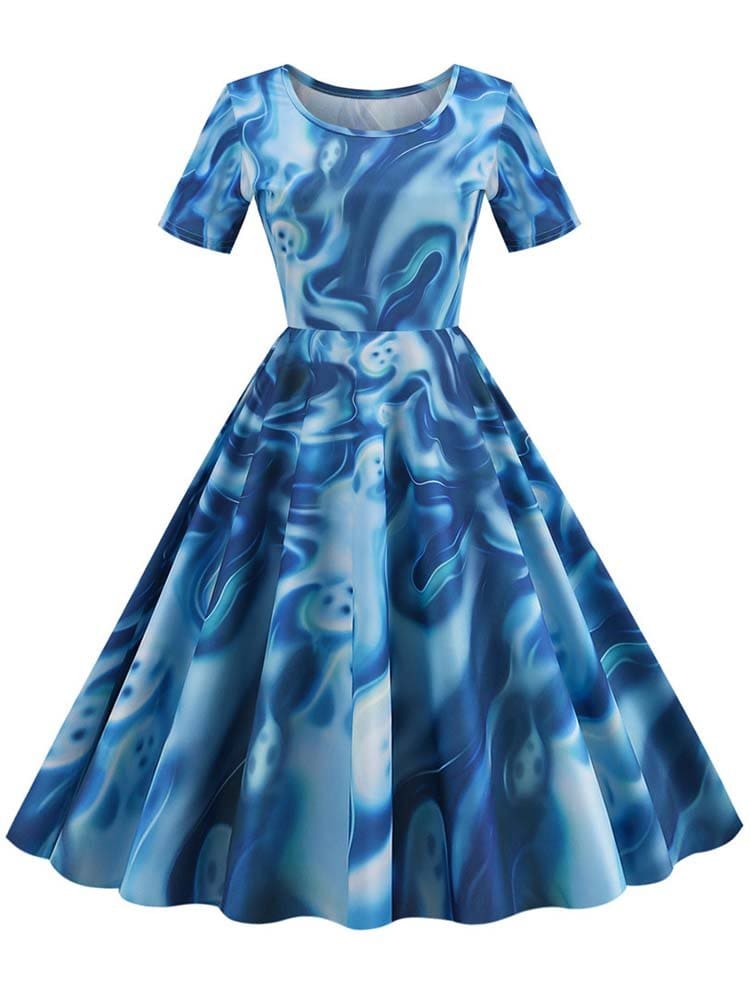 Robe Vintage pas cher Ciel - Louise Vintage